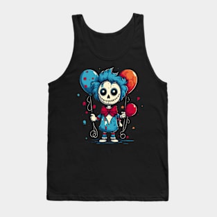 Scary Clown Ghost Tank Top